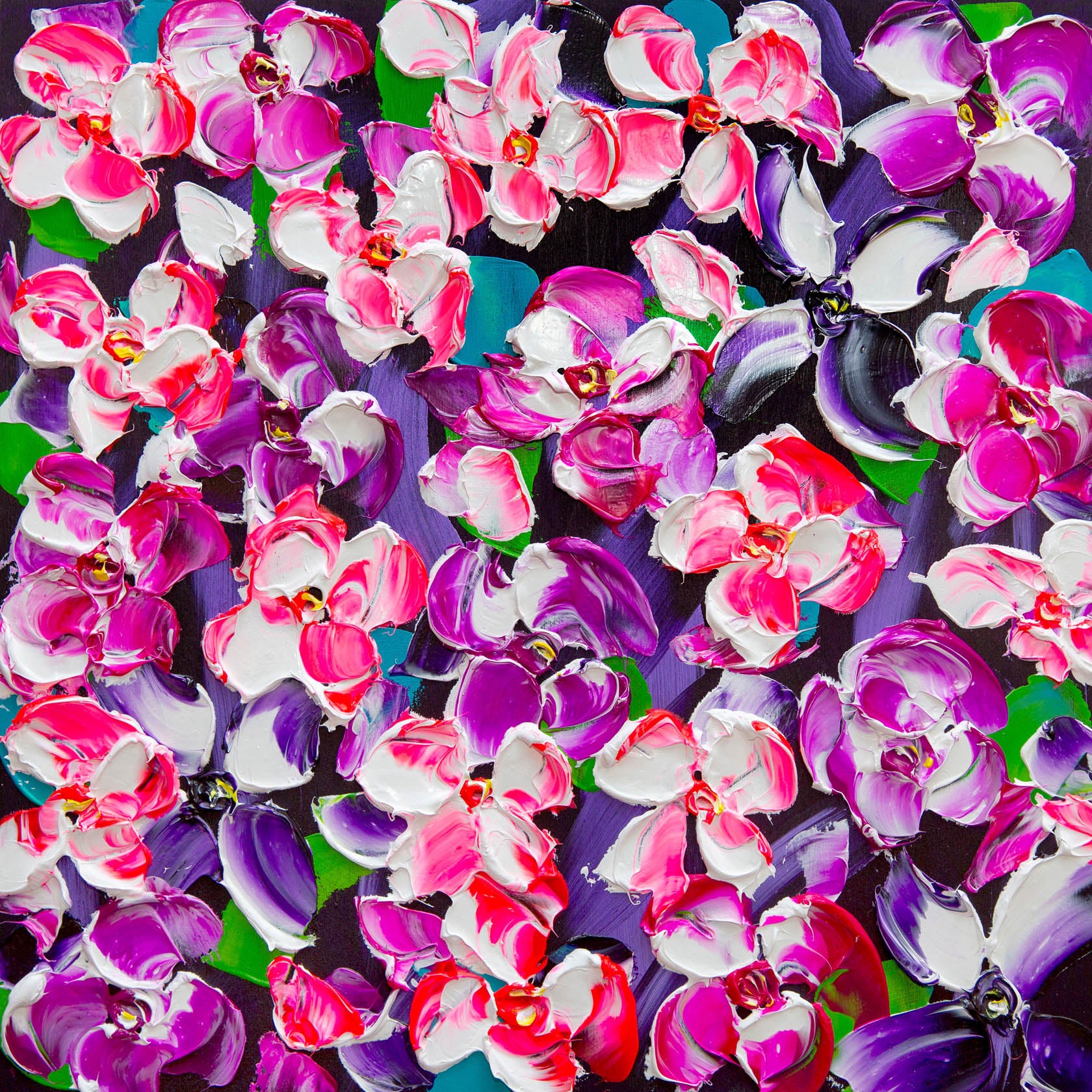 Alex Hunt Flower Season Acrylic on Cradled Birch Panel Gallery Depth Sweet Sixteen Show